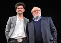 Grzegorz Jarzyna i Krzysztof Penderecki podczas konferencji prasowej - 31 stycznia 2012
