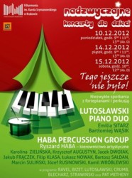 Grudniowe koncerty dla dzieci w Filharmonii Krakowskiej
