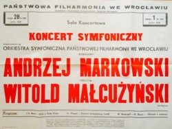 plakat koncertów 28 lutego i 1 marca 1969 