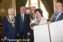 na zdj. od lewej: Jacek Majchrowski, Bogusław Nowak, Bogusław Kośmider, Barbara Bajer i Andrzej Biegun