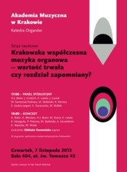 Krakowska współczesna muzyka organowa – wartość trwała czy rozdział zapomniany?