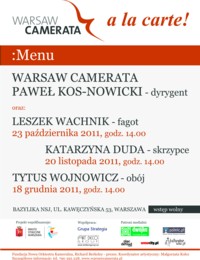 Ułóż program koncertu, czyli Warsaw Camerata à la carte!