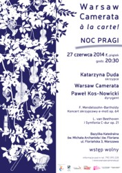 Warsaw Camerata à la carte! podczas Nocy Pragi