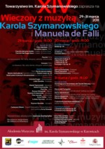 Wieczory z muzyką Karola Szymanowskiego i Manueal de Falli