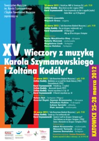 XV Wieczory z muzyką Karola Szymanowskiego i Zoltána Kodály’a