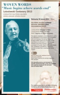 Woven Words. Lutosławski Centenary 2013