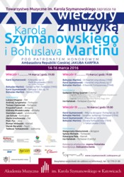 XIX wieczory z muzyką Karola Szymanowskiego i Bohuslava Martinu