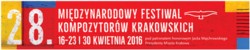 28. Międzyanrodowy Festiwal Kompozytorów Krakowskich