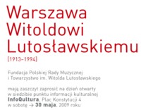 Warszawa Witoldowi Lutosławskiemu